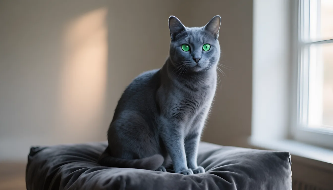 Russian Blue Cat Breed: Temperament, Grooming, Training & Care